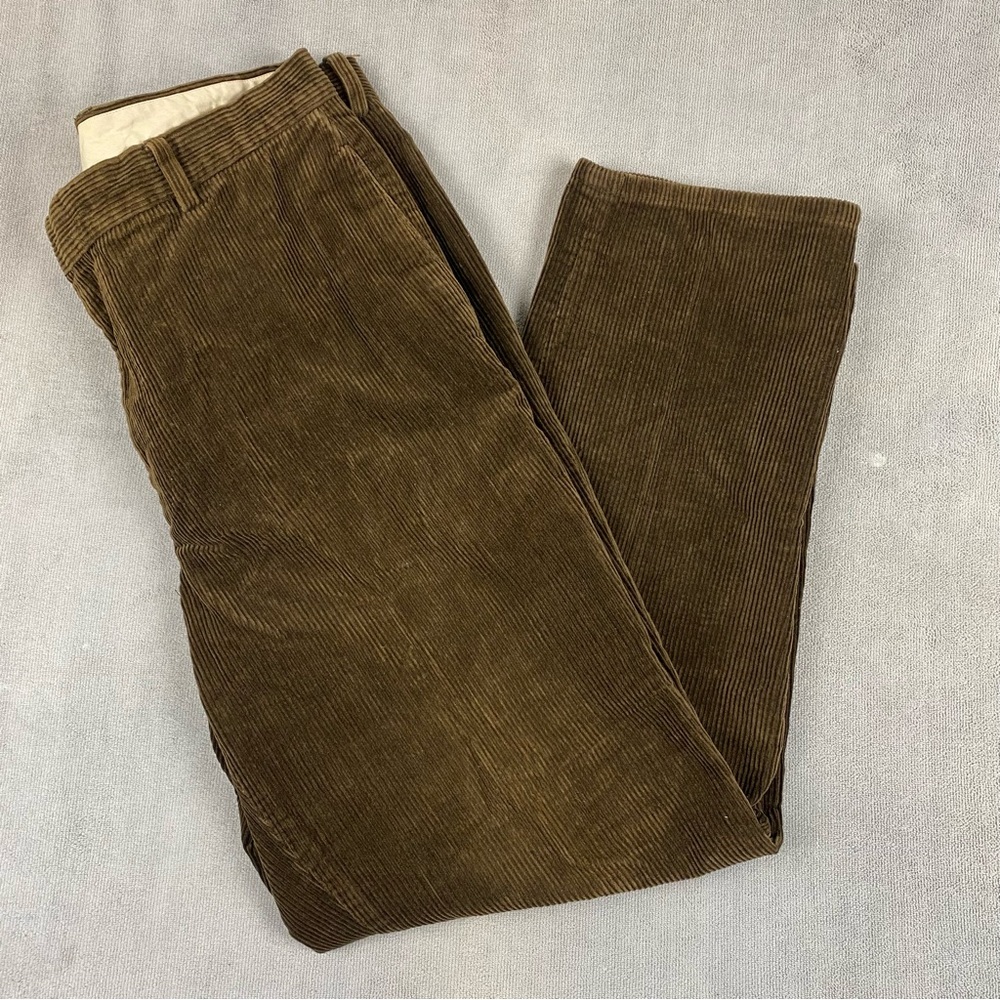 Baracuta Brown Flat Front Corduroy Pants in men's size 38x32 (actual 38x31)